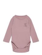 Hmlmino Body L/S Langærmet Body Pink Hummel