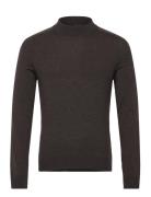 Merino Mock Neck Designers Knitwear Round Necks Brown Morris