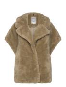 Cheedo Faux Fur Waistcoat Outerwear Faux Fur Beige Dante6