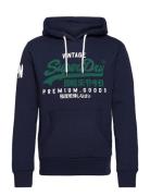 Vl Hood Tops Sweatshirts & Hoodies Hoodies Blue Superdry