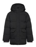 Monotype Ribstop Puffer Jacket Foret Jakke Black Tommy Hilfiger