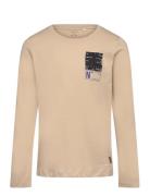 Nkmorindo Ls Top Pb Tops T-shirts Long-sleeved T-Skjorte Beige Name It