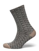 Evelyn Socks Lingerie Socks Regular Socks Grey Mp Denmark