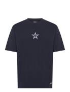 T_Brady_Nfl Tops T-Kortærmet Skjorte Navy BOSS