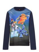 Lwtano 618 - T-Shirt L/S Tops T-shirts Long-sleeved T-Skjorte Navy LEG...