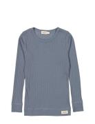 Plain Tee Ls Tops T-shirts Long-sleeved T-Skjorte Navy MarMar Copenhag...