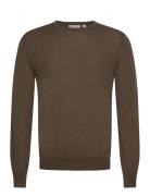 Connor Rws Tops Knitwear Round Necks Brown Tiger Of Sweden