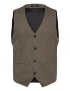 Brendon Jersey Waistcoat Habitvest Brown Clean Cut Copenhagen