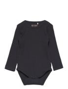 Body Ls Rib Bodies Long-sleeved Navy Huttelihut