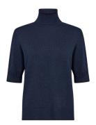 Sc-Dollie Tops Knitwear Turtleneck Navy Soyaconcept