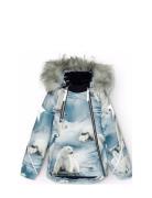 Hopla Fur Outerwear Jackets & Coats Winter Jackets Blue Molo