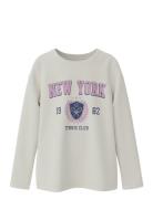 Nkfolisia Ls Top Pb Tops T-shirts Long-sleeved T-Skjorte Beige Name It