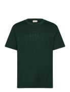 Reg Tonal Shield Ss T-Shirt Tops T-Kortærmet Skjorte Green GANT