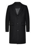 Slhjamie Coat Jkt Uldfrakke Frakke Black Selected Homme