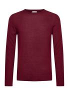 Merino Knit O-Neck Tops Knitwear Round Necks Red Lindbergh