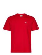 Crewneck T-Shirt Tops T-Kortærmet Skjorte Red Champion