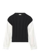 Pullover Shirt Tops Knitwear Pullovers Black Creamie