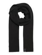 Essential Logo Knitted Scarf Accessories Scarves Winter Scarves Black ...