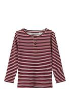 Nmmlabela Ls Slim Top Tops T-shirts Long-sleeved T-Skjorte Red Name It
