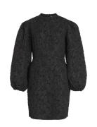 Viwillow L/S Short Dress/Dc/2 Kort Kjole Black Vila