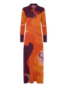 Rodebjer Clemins Art Designers Maxi Dress Orange RODEBJER