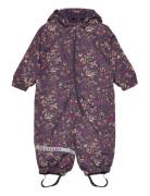 Snow Suit Aop Outerwear Coveralls Snow-ski Coveralls & Sets Purple Mik...