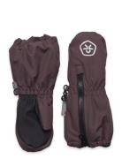 Mittens Long W. Zipper Accessories Gloves & Mittens Mittens Burgundy C...