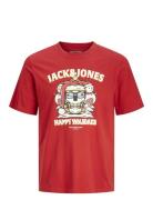 Jjxmas Christmas Skull Tee Ss Crew Jnr Tops T-Kortærmet Skjorte Red Ja...