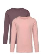 Basic 35 -T-Shirt Ls  Tops T-shirts Long-sleeved T-Skjorte Pink Minymo