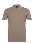 Paddy Sport Polos Short-sleeved Beige BOSS