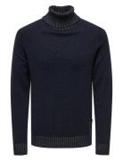 Onseddy Reg 7 Wool Roll Knit Tops Knitwear Turtlenecks Navy ONLY & SON...