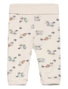 Pants - Aop Bottoms Leggings Beige Fixoni