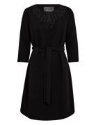 Mmzeylin 3/4 Dress Knælang Kjole Black MOS MOSH