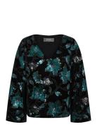 Mmlizza Tinsel Blouse Tops Blouses Long-sleeved Green MOS MOSH