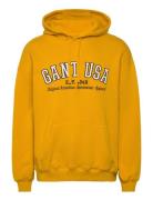 Gant Usa Hoodie Tops Sweatshirts & Hoodies Hoodies Yellow GANT