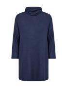 Sc-Biara Tops Knitwear Turtleneck Navy Soyaconcept