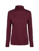 Sc-Marica Tops T-shirts & Tops Long-sleeved Burgundy Soyaconcept