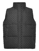 Pondo Cotton Monogram Bodywarmer Vest Black Daily Paper