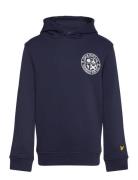 Football Logo Hoodie Tops Sweatshirts & Hoodies Hoodies Navy Lyle & Sc...