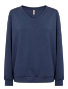 Sc-Banu Tops Sweatshirts & Hoodies Sweatshirts Blue Soyaconcept