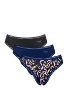 Sloggi Go Crush High Leg C3P Trusser, Tanga Briefs Navy Sloggi