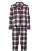 Pj Flannel Twill Check Pyjamas Nattøj Red Hunkemöller