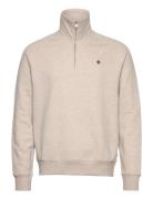 Maryon Half Zip Sweatshirt Tops Knitwear Half Zip Jumpers Cream Morris