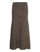 Filine Knit Skirt Lang Nederdel Brown NORR