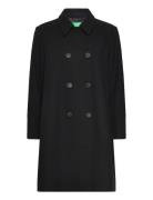 Coat Uldfrakke Frakke Black United Colors Of Benetton