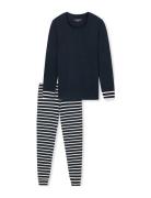 Pyjama Long Pyjamas Nattøj Navy Schiesser