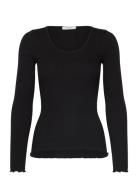 Baybay Long Sleeve Tee Tops T-shirts & Tops Long-sleeved Black Rosemun...