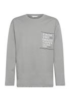 Jaws T-Shirt Tops T-shirts Long-sleeved T-Skjorte Grey Mango