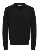 Onsraymond Reg 12 Resort Knit Tops Polos Long-sleeved Black ONLY & SON...