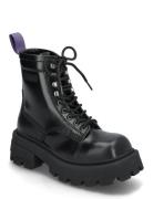 Michigan Leather Black Shoes Boots Ankle Boots Laced Boots Black EYTYS